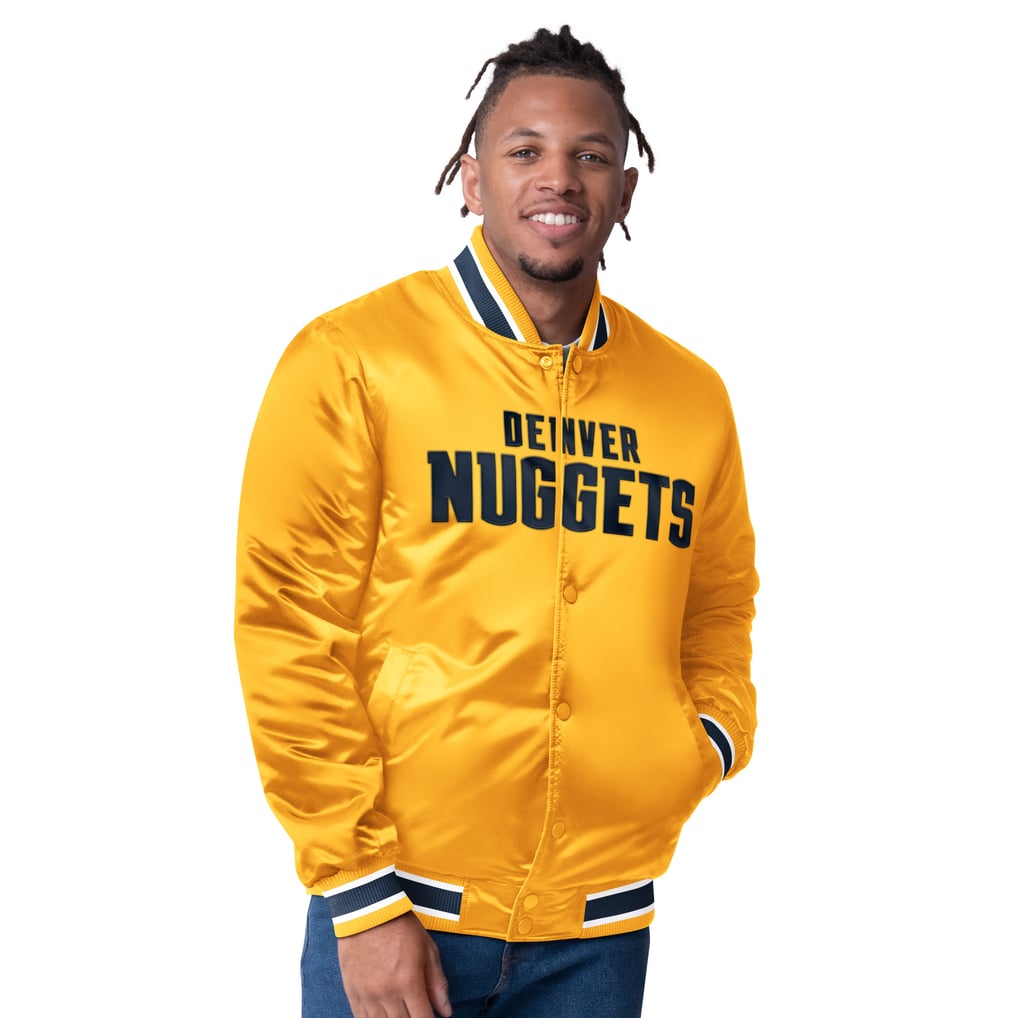  Denver Nuggets Starter Reversible Satin Full-Snap Varsity Jacket - Yellow
